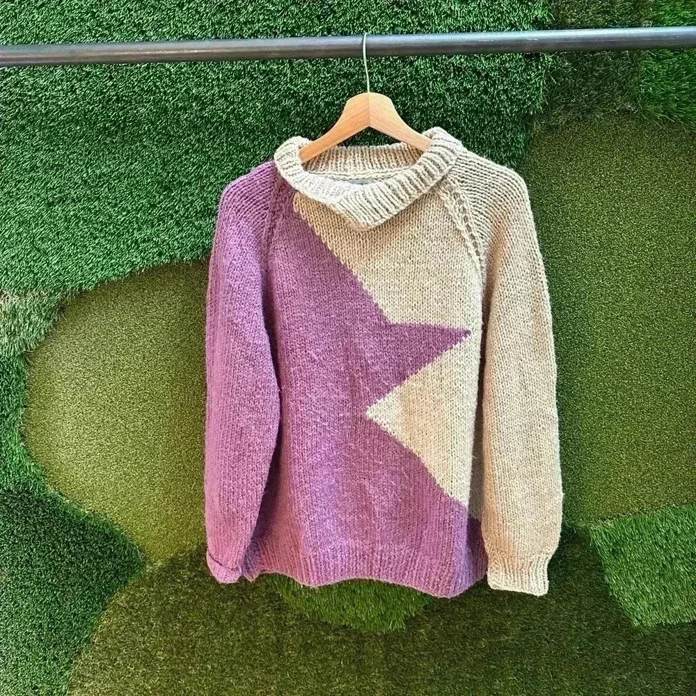 Vintage Yoda Silhouette Handmade  Sweater Large